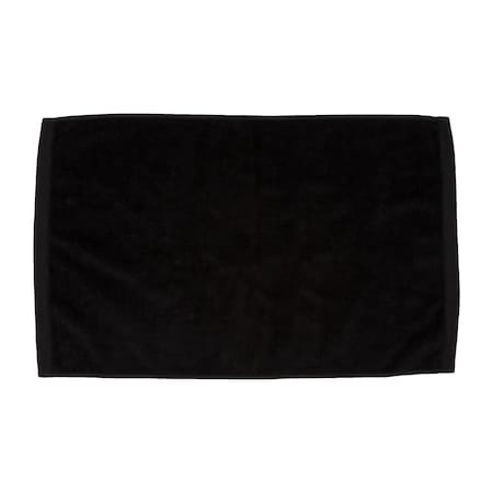 Premium Velour Hand Face Sports Towel 16 Inch X26 Inch Black